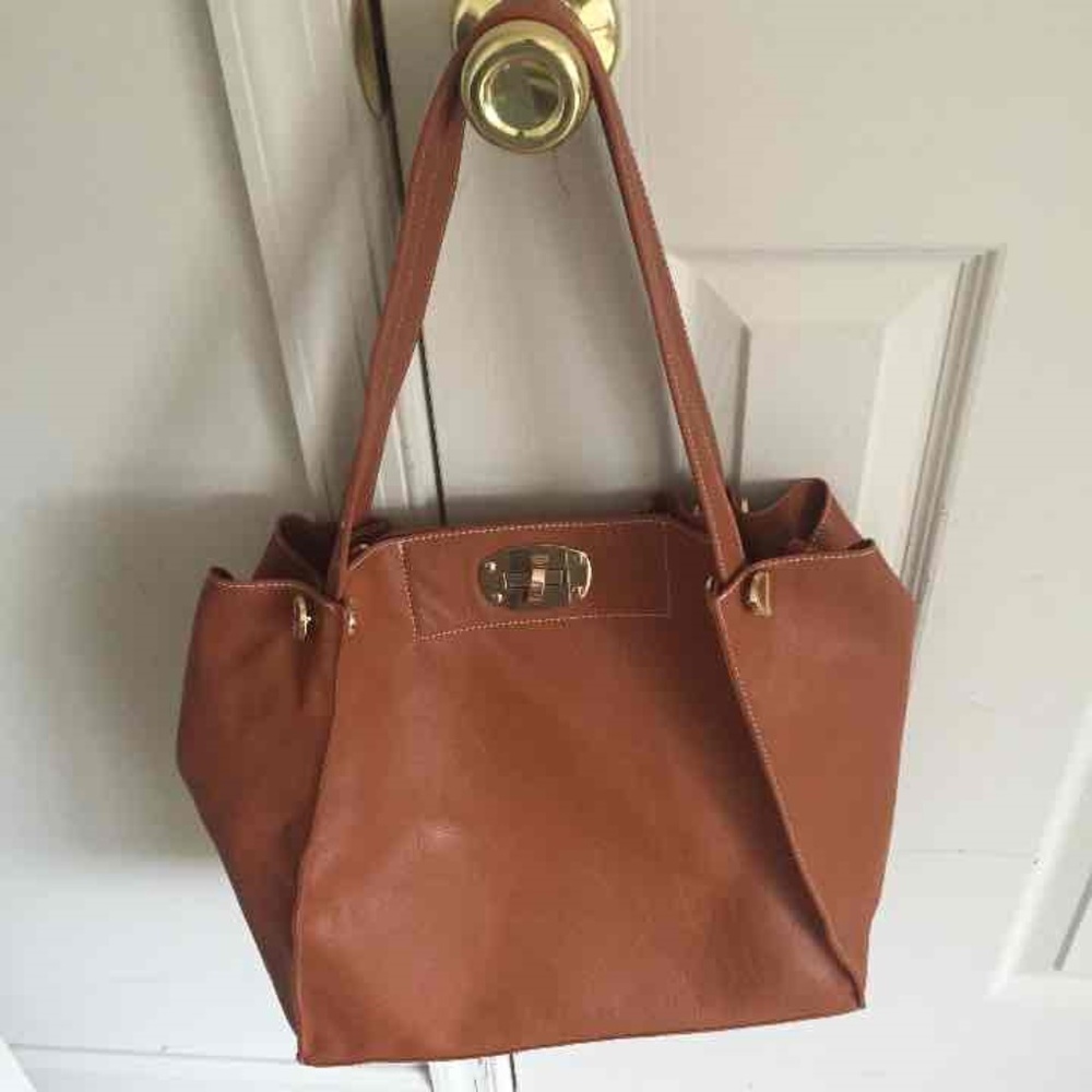 Tan Tote with Coin Purse